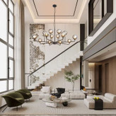 لوستر مدرن A215 با ۱۲ شعله🌟