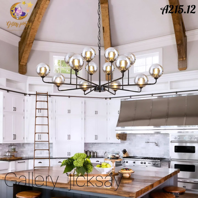 لوستر مدرن A215 با ۱۲ شعله🌟