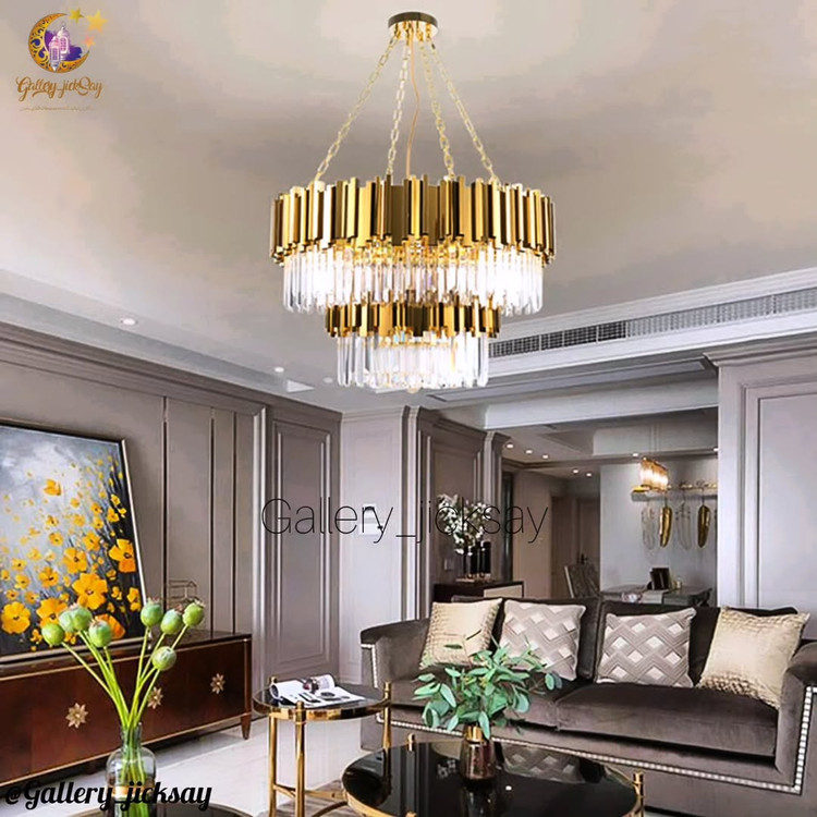 لوستر کریستالی C126 سایز ۶۵×۶۵×۱۰۰ سانتی متر🌟