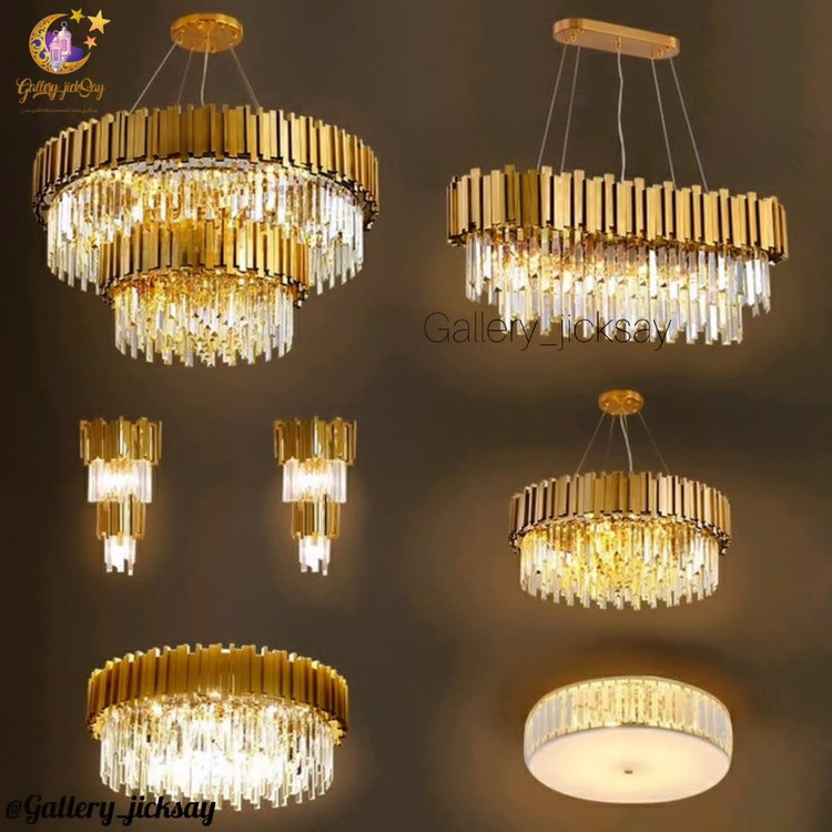 لوستر کریستالی C126 سایز ۶۵×۶۵×۱۰۰ سانتی متر🌟