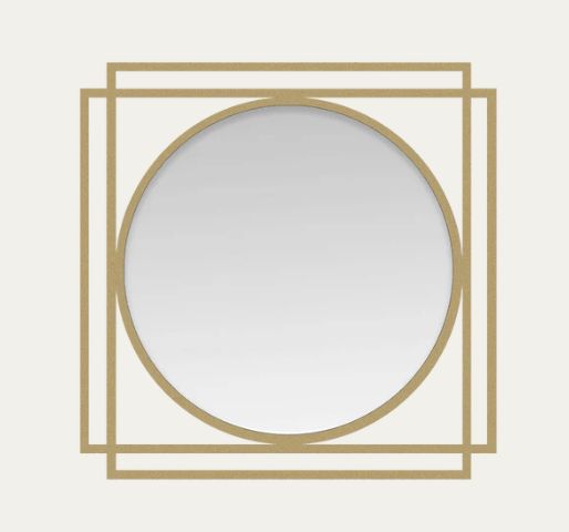 ایینه مدرن دیواری فلزی 🌟(فقط فریم آیینه)E116