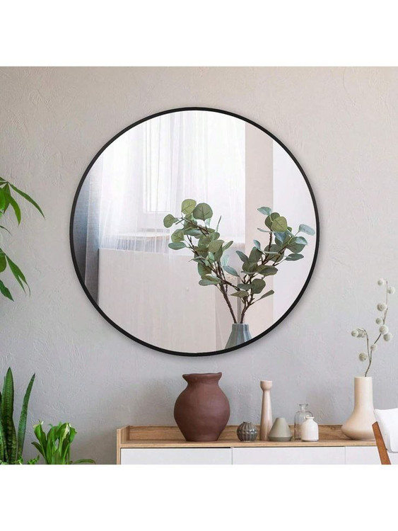 ایینه مدرن فلزی دایره گرد ساده E113🌟(فقط فریم آیینه)