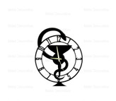 ساعت دیواری مدرن فلزی داروخانه با موتور آرام گردH602