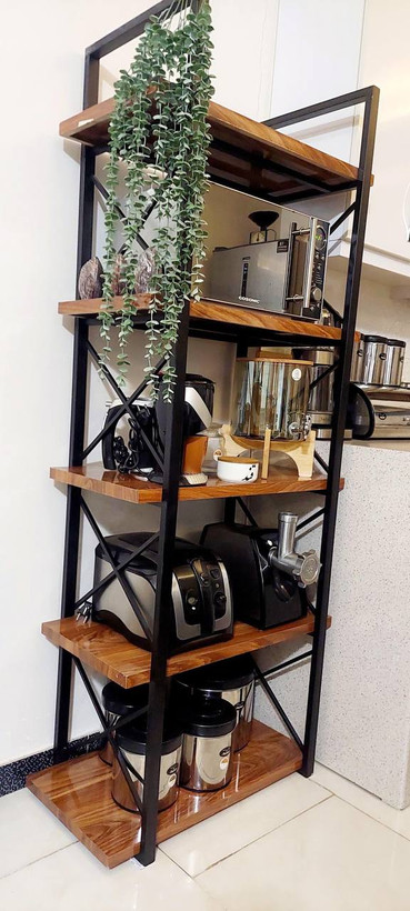 استند مدرن تلفیقی چوب و فلز مناسب فضاهای مدرن G254