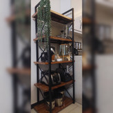 استند مدرن تلفیقی چوب و فلز مناسب فضاهای مدرن G254