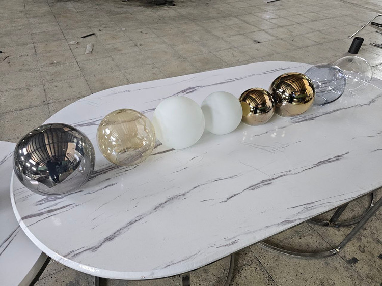 لوستر مدرن فلزی حبابی مولکولی 🌟A185