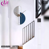 ساعت دیواری تلفیق چوب و فلز H550