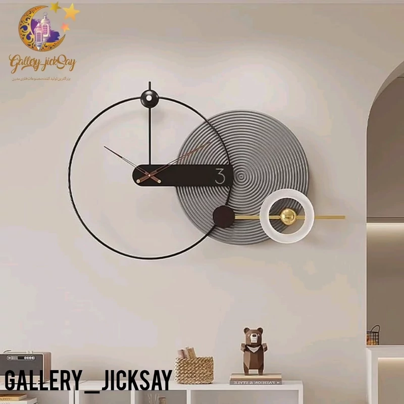 ساعت دیواری مدرن چوبی و فلزی شیکH۴۲۰