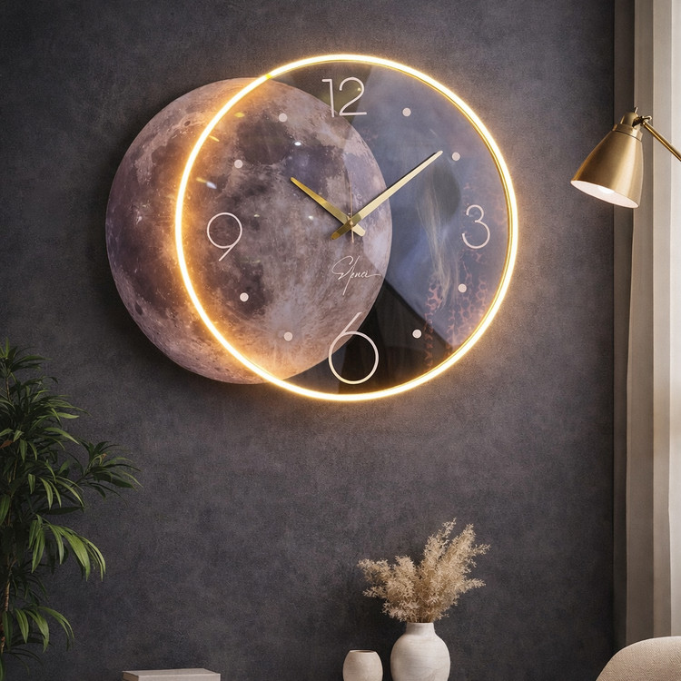 ساعت دیواری طرح ماه Moon Clock🌑🌘