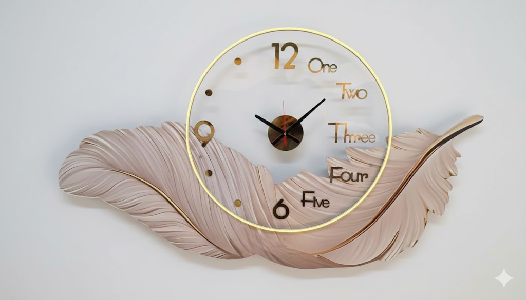 ساعت دیواری جدید مدل پر Feather wallclock🦋