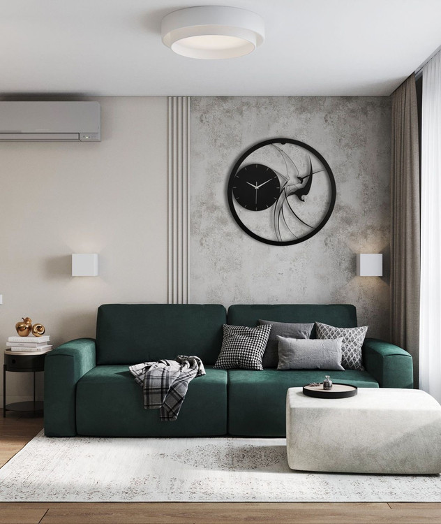 ساعت دیواری مدرن فلزی لیزری H650
