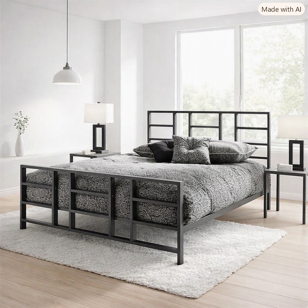 تخت  خواب مدرن فلزی  مدل 🌟B111