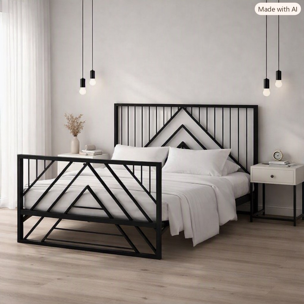تخت  خواب مدرن فلزی  مدل 🌟B112